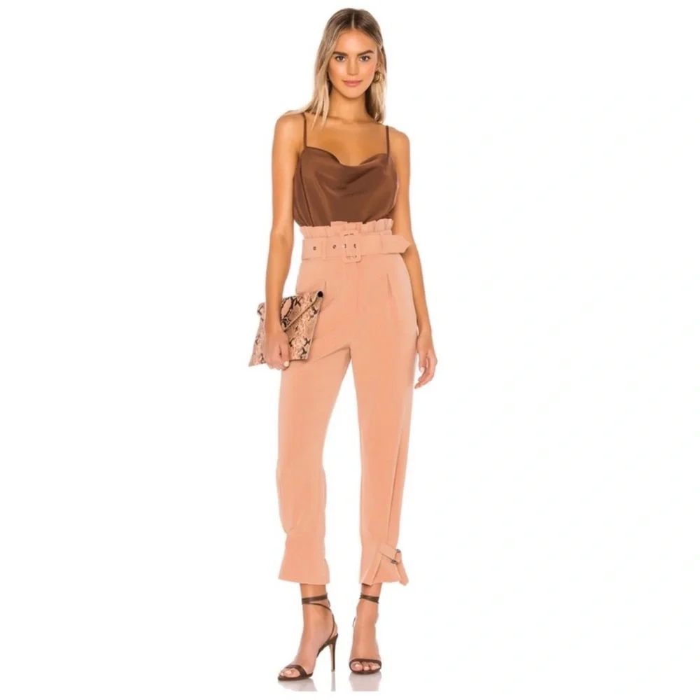 LOVERS + FRIENDS Rafaella Ruffle Paperbag Waist Pants